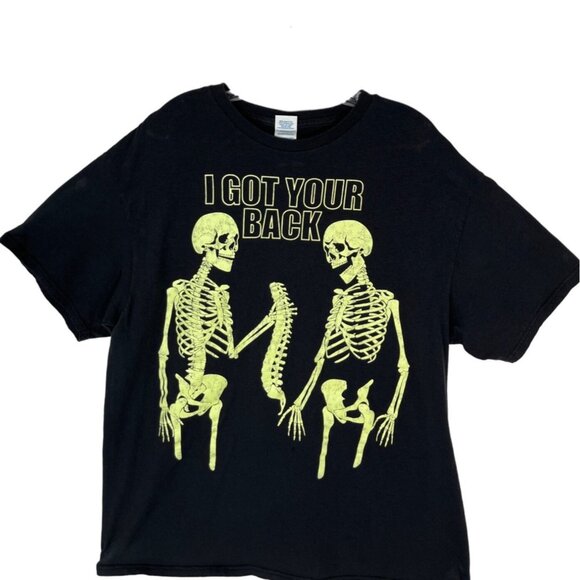 Delta Pro Halloween Tshirt Mens XL Black I Got Your Back Skeleton - Picture 3 of 8